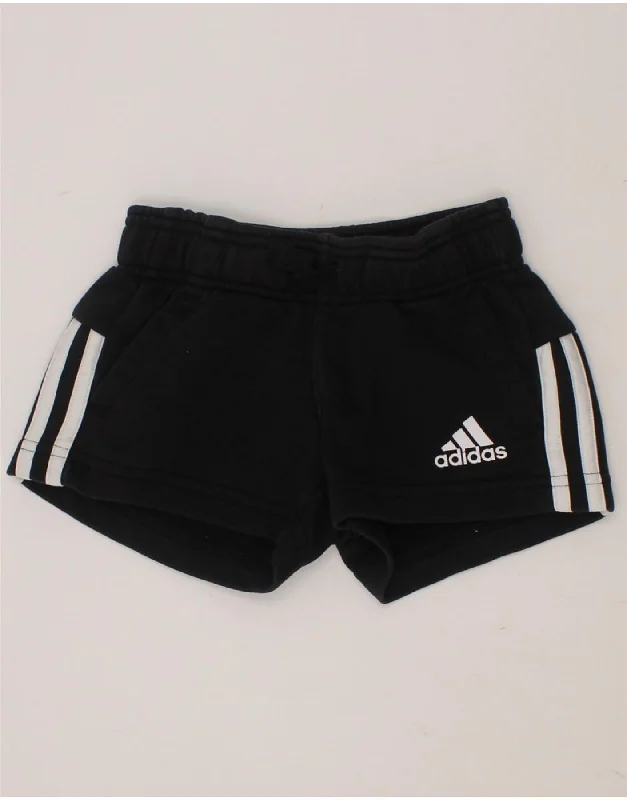 ADIDAS Girls Sport Shorts 4-5 Years  Black Cotton