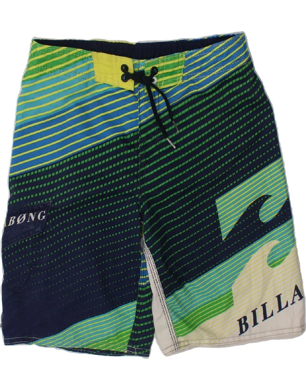 BILLABONG Boys Graphic Swimming Shorts 9-10 Years  Multicoloured Striped