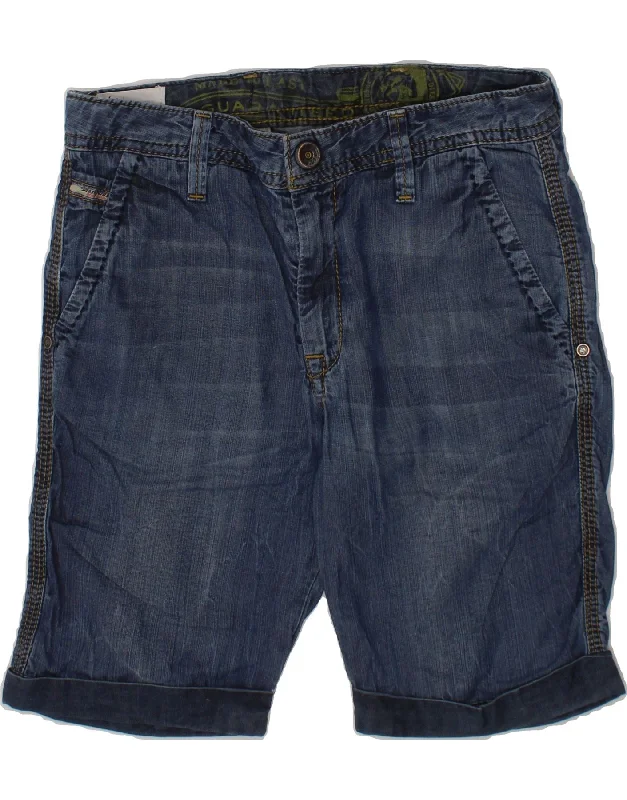 DIESEL Boys Denim Shorts 7-8 Years W24 Navy Blue Tencel