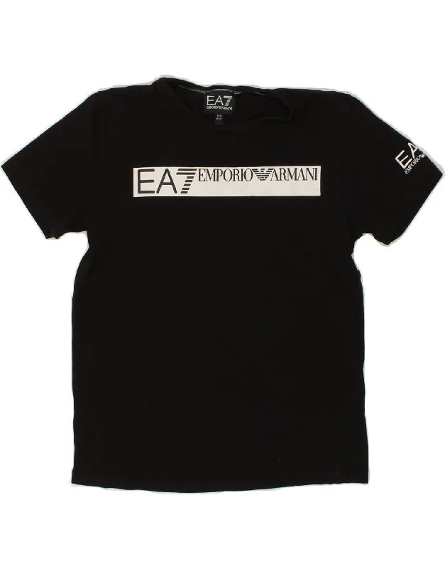 Stylish Men's HenleysEMPORIO ARMANI Boys Graphic T-Shirt Top 11-12 Years Black Colourblock