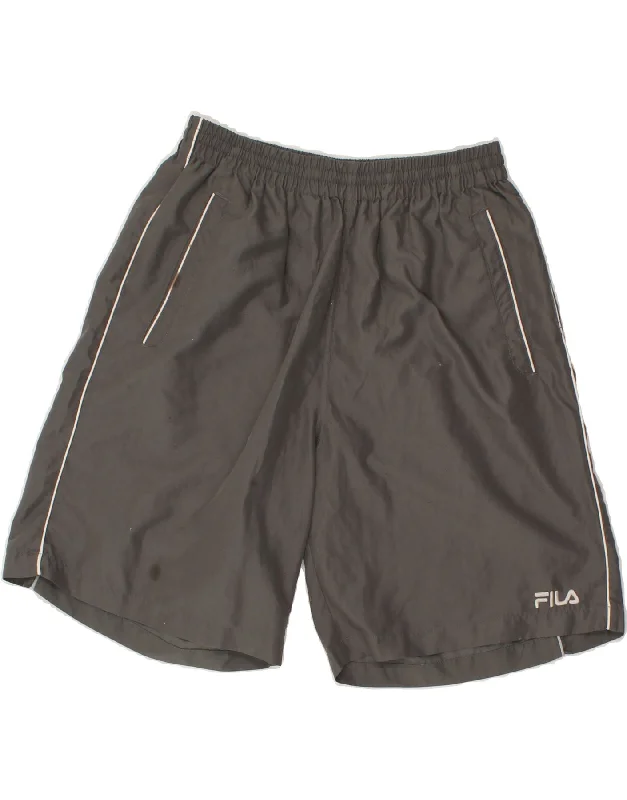 FILA Boys Sport Shorts 15-16 Years Large Grey Polyester