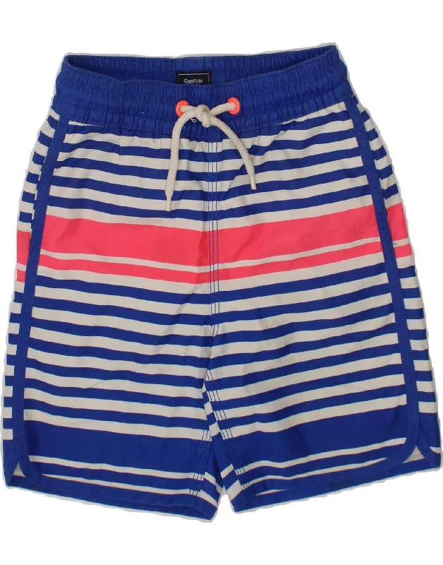 GAP Boys Sport Shorts 4-5 Years  Navy Blue Striped Polyester