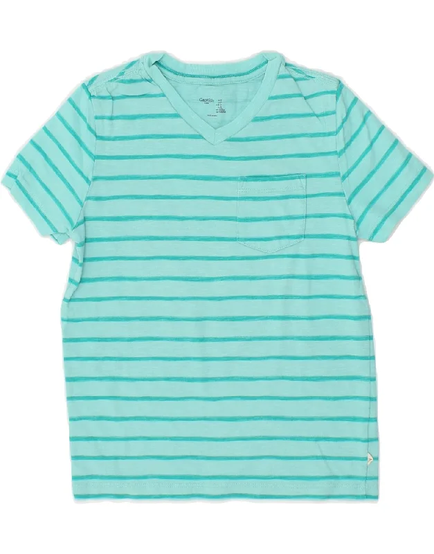 Men's Shirts with Convertible CollarsGAP Boys T-Shirt Top 6-7 Years Small  Blue Striped Cotton