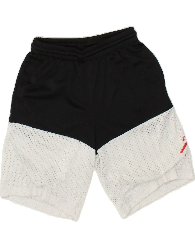 JORDAN Boys Graphic Sport Shorts 12-13 Years Large Black Colourblock