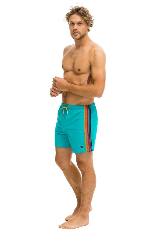 MEN'S 5 STRIPE FLEX SHORTS - JADE