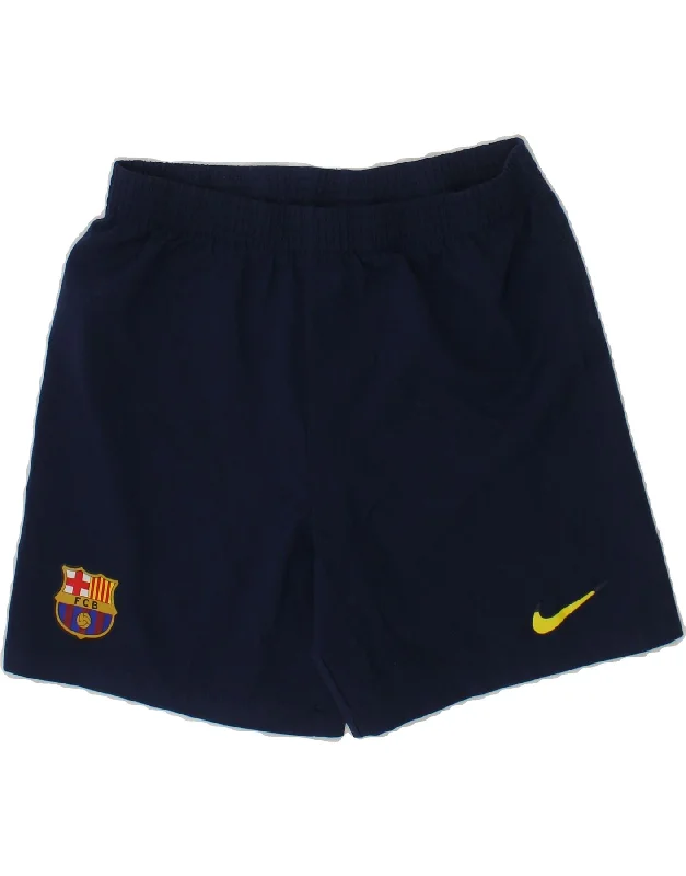 NIKE Boys Barcelona Graphic Sport Shorts 6-7 Years Large Navy Blue