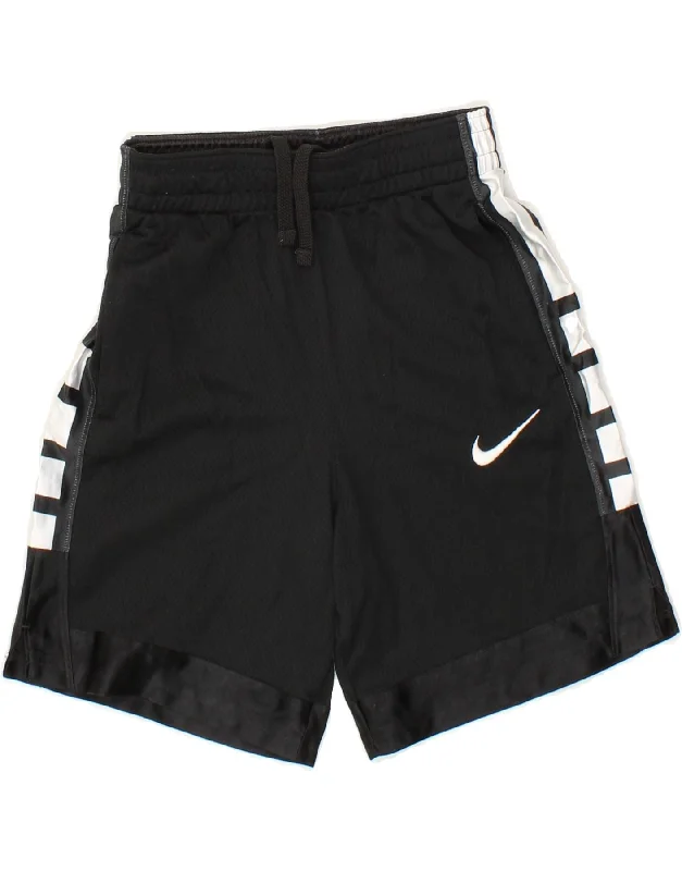 NIKE Boys Dri Fit Graphic Sport Shorts 10-11 Years Medium Black