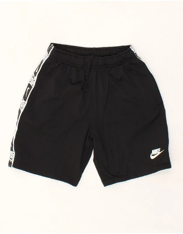 NIKE Boys Dri Fit Graphic Sport Shorts 10-11 Years Medium Black