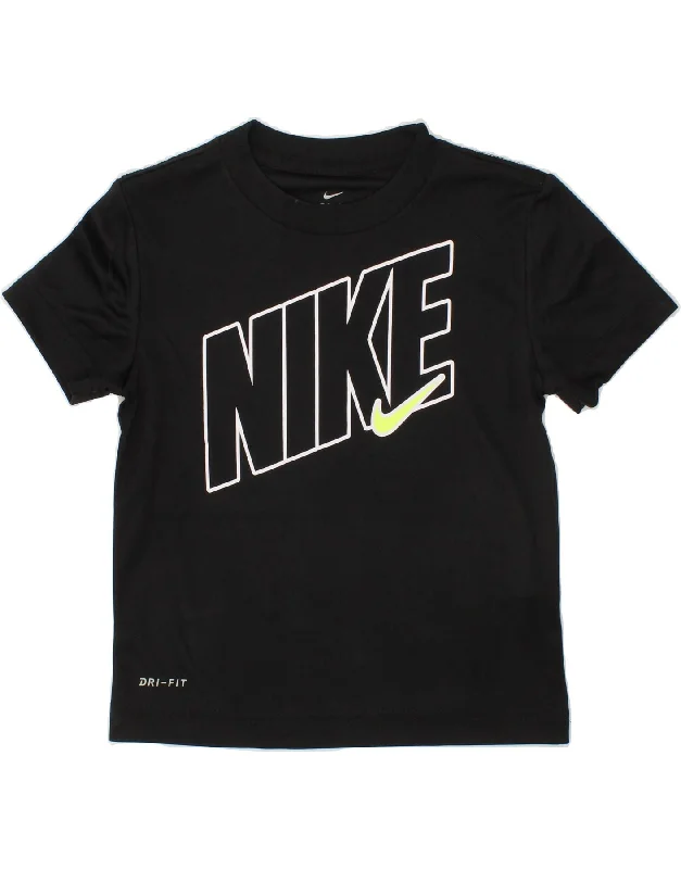 Men's Shirts for CampingNIKE Boys Dri Fit Graphic T-Shirt Top 2-3 Years Black Polyester