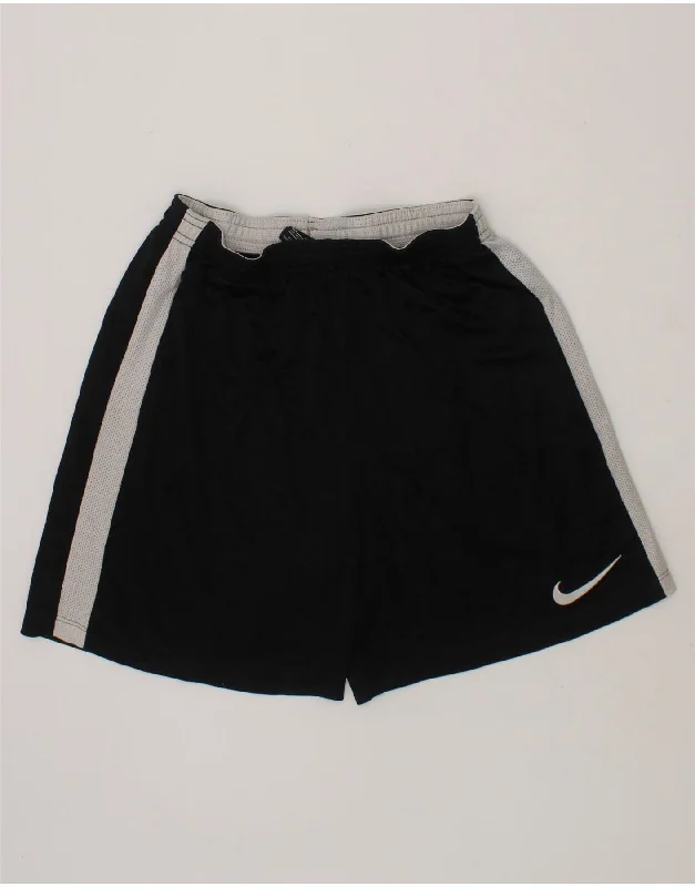 NIKE Boys Dri Fit Sport Shorts 10-11 Years Medium Black Polyester