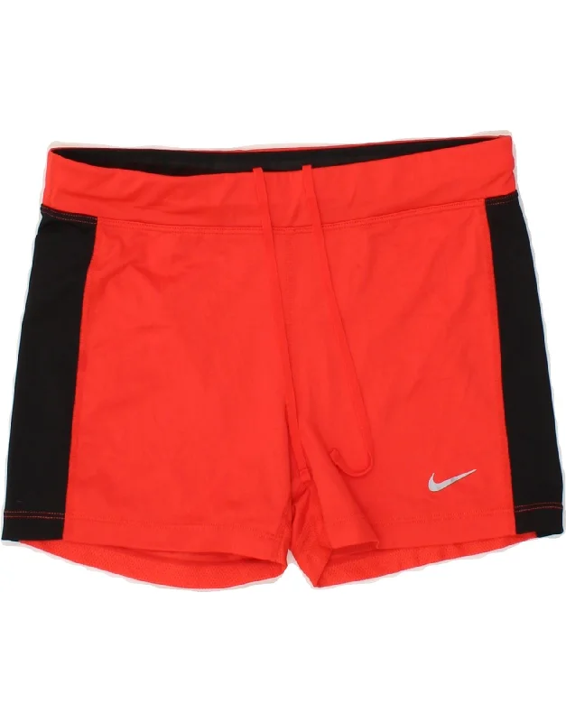 NIKE Boys Dri Fit Sport Shorts 10-11 Years Medium Red Colourblock