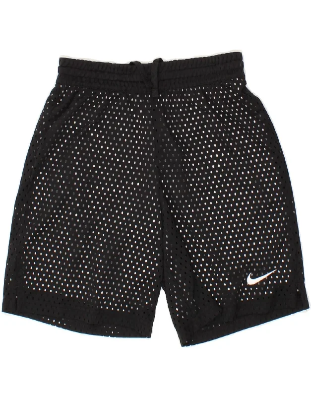 NIKE Boys Dri Fit Sport Shorts 12-13 Years Large  Black Polyester