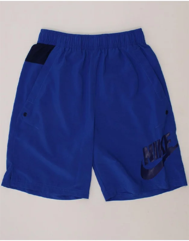 NIKE Boys Graphic Sport Shorts 12-13 Years  Large  Blue Polyester