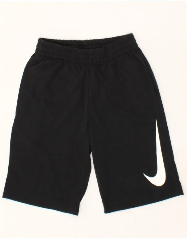 NIKE Boys Graphic Sport Shorts 8-9 Years Small Black