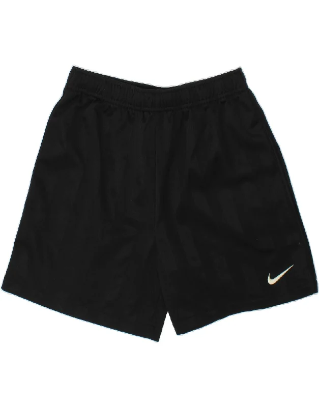 NIKE Boys Sport Shorts 10-11 Years Medium Black Polyester