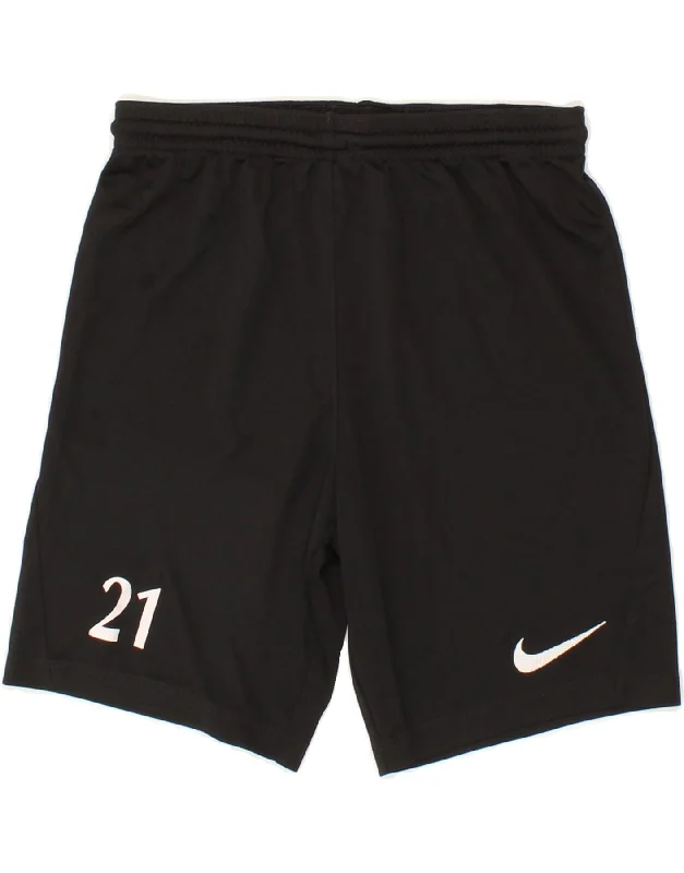 NIKE Boys Sport Shorts 10-11 Years Medium Black Polyester