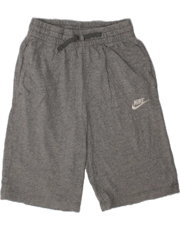 NIKE Boys Sport Shorts 12-13 Years Large Grey Cotton