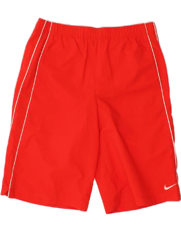 NIKE Boys Sport Shorts 13-14 Years XL Red Polyester