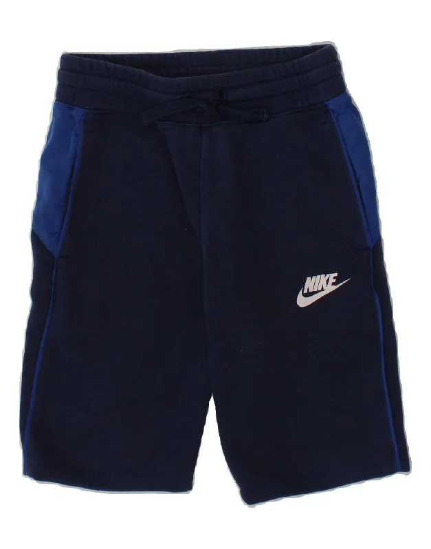 NIKE Boys Sport Shorts 5-6 Years Medium  Navy Blue Colourblock