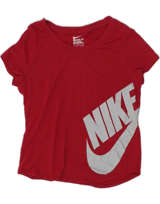 Men's Shirts with Velcro ClosuresNIKE Girls Graphic T-Shirt Top 10-11 Years Medium  Red Cotton