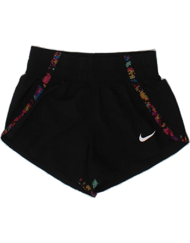 NIKE Girls Sport Shorts 10-11 Years Medium  Black Polyester