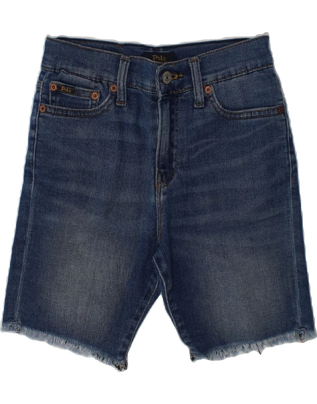 POLO RALPH LAUREN Boys Denim Shorts 7-8 Years Small W24  Blue Cotton