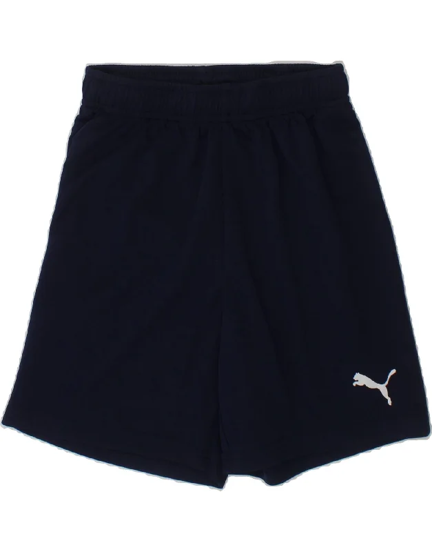 PUMA Boys Graphic Sport Shorts 11-12 Years  Navy Blue Polyester