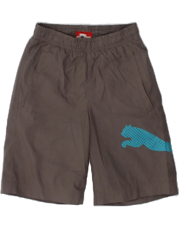 PUMA Boys Graphic Sport Shorts 5-6 Years Grey