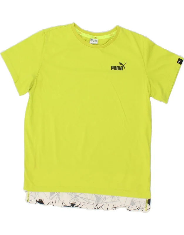 Men's Shirts with Barrel CuffsPUMA Boys Graphic T-Shirt Top 11-12 Years Large  Yellow