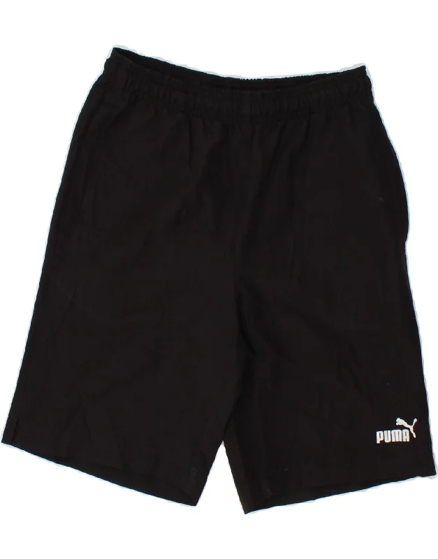 PUMA Boys Sport Shorts 11-12 Years  Large Black Polyester