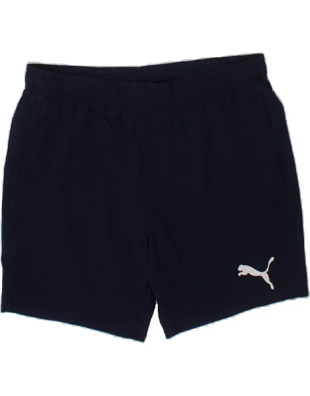 PUMA Boys Sport Shorts 13-14 Years  Navy Blue Polyester