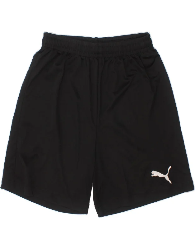 PUMA Boys Sport Shorts 13-14 Years XL Black Polyester