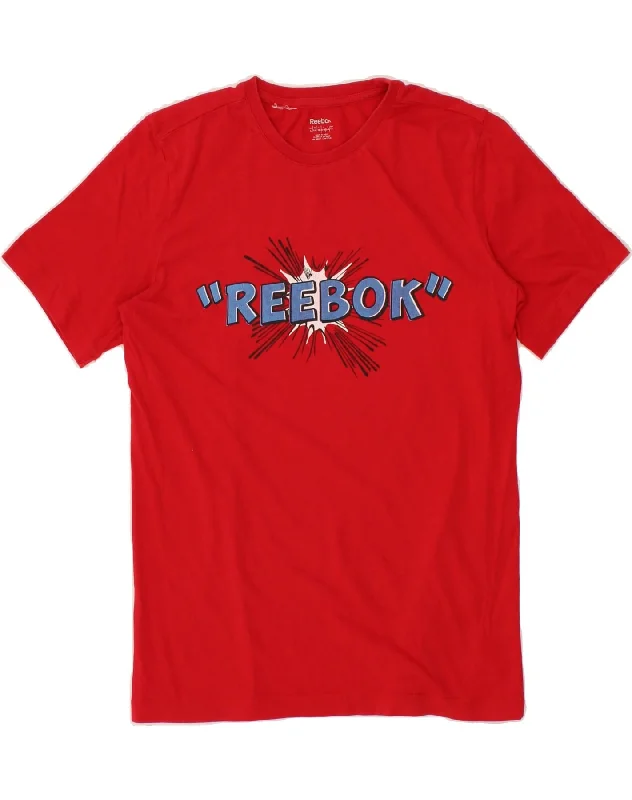 Men's Shirts with Button-Down PocketsREEBOK Boys Graphic T-Shirt Top 13-14 Years  Red Cotton