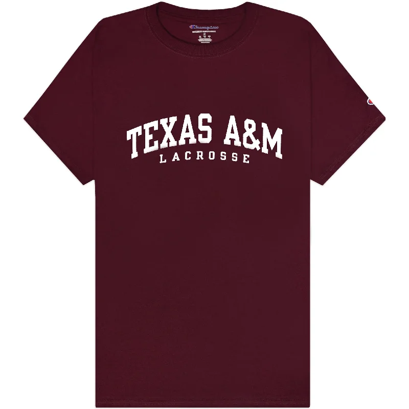 Men's Shirts with Appliqué DetailsTexas A&M Champion Lacrosse Sport Series T-Shirt