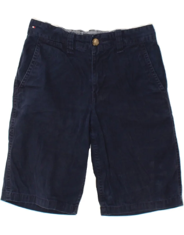 TOMMY HILFIGER Boys Chino Shorts 11-12 Years W26 Navy Blue