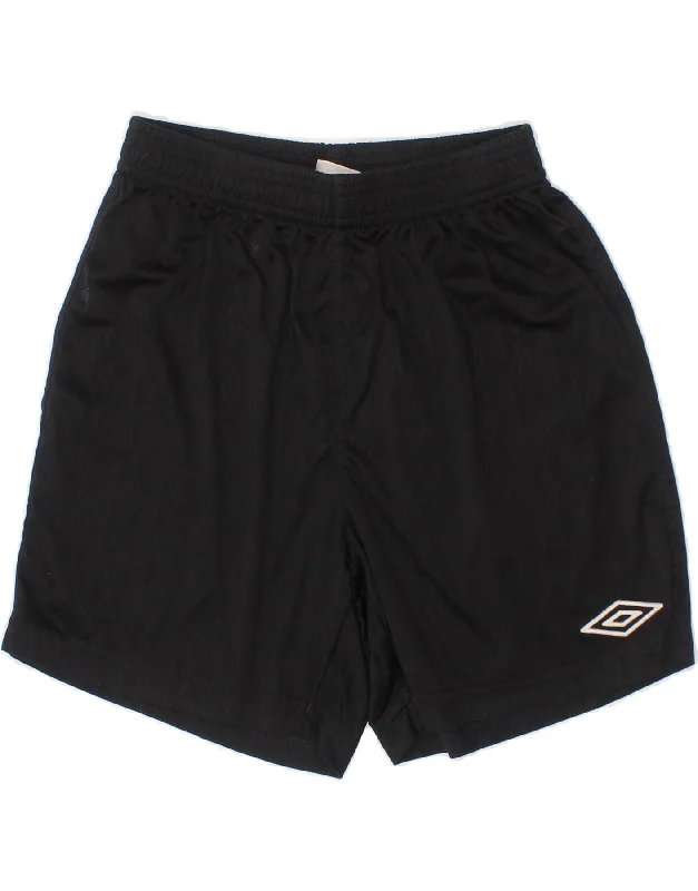 UMBRO Boys Graphic Sport Shorts 11-12 Years Medium Black Polyester