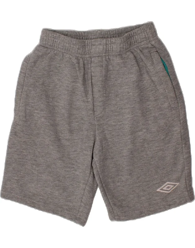 UMBRO Boys Sport Shorts 9-10 Years  Grey Cotton