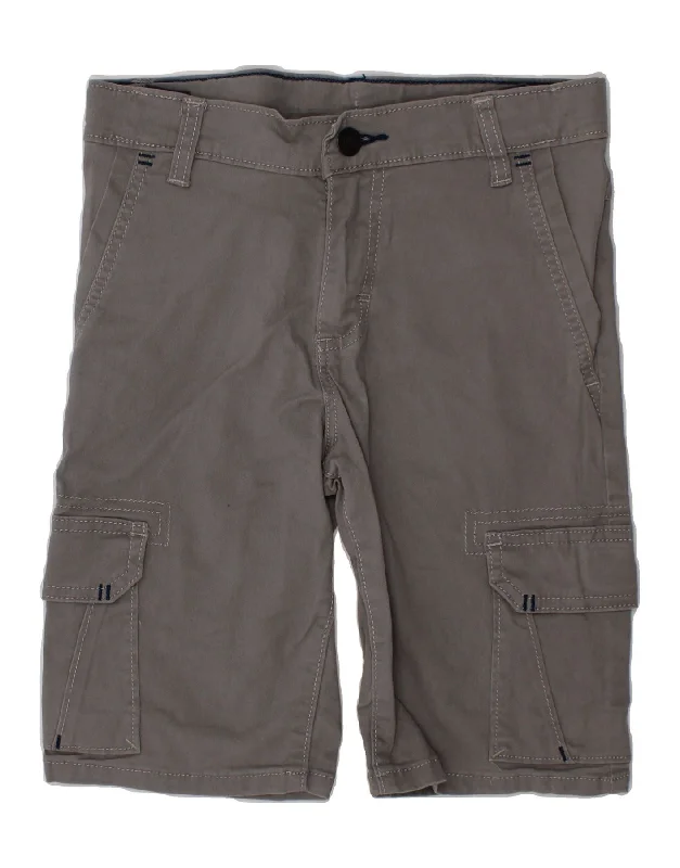 WRANGLER Boys Cargo Shorts 9-10 Years W25 Grey Cotton