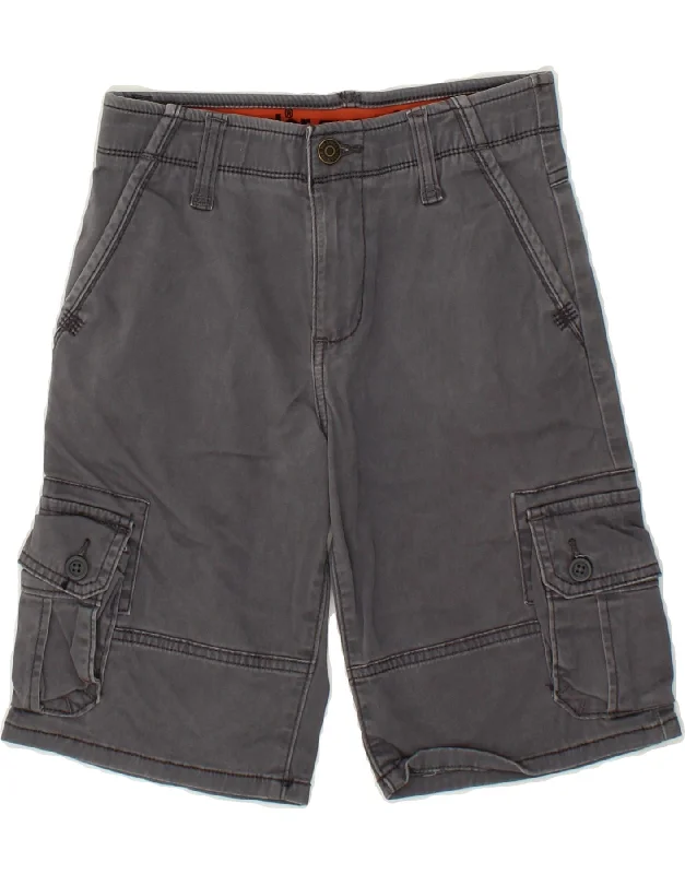 WRANGLER Boys Flex Cargo Shorts 9-10 Years W24 Grey Cotton